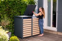 Westmann Mülltonnenbox 2-fach 240 Liter Holzoptik