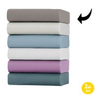 Jersey Spannbetttuch - ca. 140 - 160 x 200 cm, Anthrazit, 2er-Set