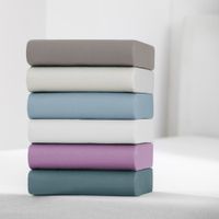 Jersey Spannbetttuch - ca. 140 - 160 x 200 cm, Silber, 2er-Set