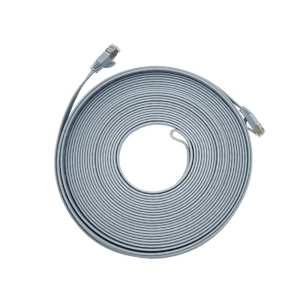 CAT7 Patchkabel Netzwerkkabel grau 2m flach