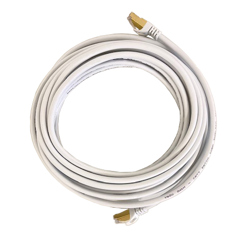 CAT7 Patchkabel Netzwerkkabel weiß 3m rund