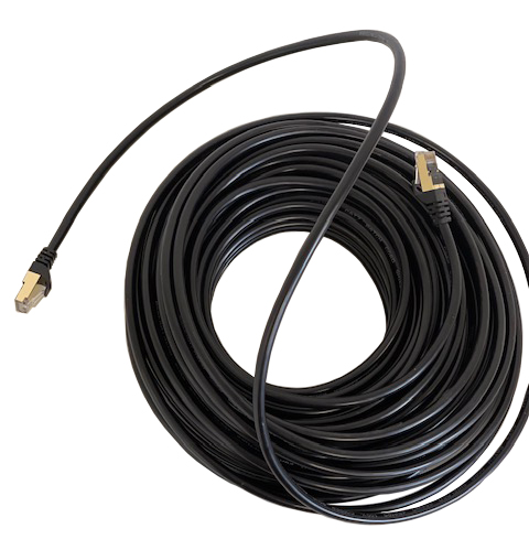 CAT7 Patchkabel Netzwerkkabel schwarz 10m rund