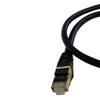CAT7 Patchkabel Netzwerkkabel schwarz 2m rund