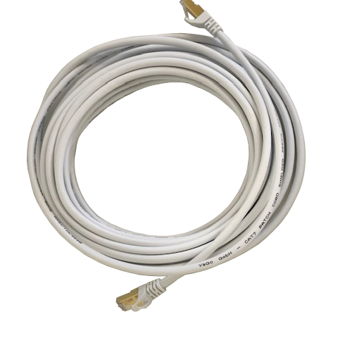 CAT7 Patchkabel Netzwerkkabel weiß 20m rund