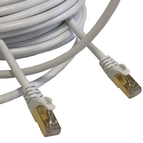 CAT7 Patchkabel Netzwerkkabel grau 10m rund