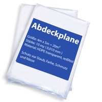 Malerplane Abdeckfolie 4x5m 10my 5 Stück