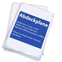 Malerplane Abdeckfolie 4x12,5m 30my 5 Stück