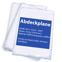 Malerplane Abdeckfolie 4x12,5m 10my 1 Stück