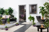 Lamellenvorhang Polyester 100x220 cm in Schwarz