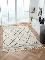 Teppich Moroccan Comfort, 140 cm x 200 cm, Farbe weiß, rechteckig, Florhöhe 19mm