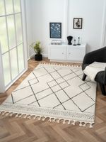 Teppich Moroccan Comfort, 160 cm x 230 cm, Farbe weiß, rechteckig, Florhöhe 19mm