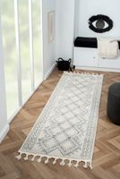 Teppich Moroccan Joy, 80 cm x 250 cm, Farbe weiß, rechteckig, Florhöhe 19mm
