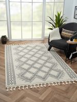 Teppich Moroccan Joy, 160 cm x 230 cm, Farbe weiß, rechteckig, Florhöhe 19mm