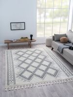 Teppich Moroccan Joy, 190 cm x 240 cm, Farbe weiß, rechteckig, Florhöhe 19mm
