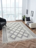 Teppich Moroccan Joy, 200 cm x 290 cm, Farbe weiß, rechteckig, Florhöhe 19mm