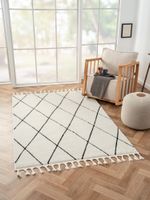 Teppich Moroccan Symphony, 140 cm x 200 cm, Farbe weiß, rechteckig, Florhöhe 19mm