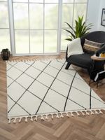 Teppich Moroccan Symphony, 160 cm x 230 cm, Farbe weiß, rechteckig, Florhöhe 19mm