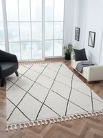 Teppich Moroccan Symphony, 200 cm x 290 cm, Farbe weiß, rechteckig, Florhöhe 19mm