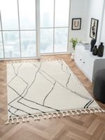 Teppich Moroccan Escape, 140 cm x 200 cm, Farbe weiß, rechteckig, Florhöhe 19mm