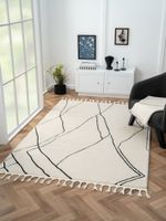 Teppich Moroccan Escape, 160 cm x 230 cm, Farbe weiß, rechteckig, Florhöhe 19mm