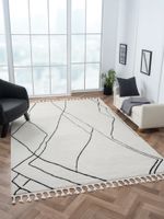 Teppich Moroccan Escape, 200 cm x 290 cm, Farbe weiß, rechteckig, Florhöhe 19mm