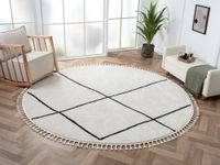 Teppich Moroccan Hideaway, 240 cm x 240 cm, Farbe weiß, rechteckig, Florhöhe 19mm