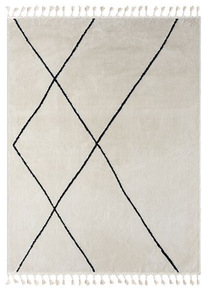Teppich Moroccan Hideaway, 240 cm x 190 cm, Farbe weiß, rechteckig, Florhöhe 19mm