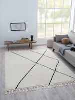 Teppich Moroccan Hideaway, 240 cm x 190 cm, Farbe weiß, rechteckig, Florhöhe 19mm