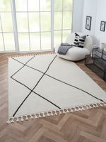 Teppich Moroccan Hideaway, 290 cm x 200 cm, Farbe weiß, rechteckig, Florhöhe 19mm