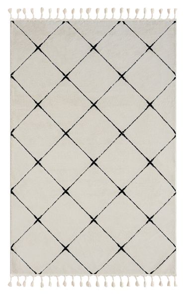 Teppich Moroccan Divine, 160 cm x 230 cm, Farbe weiß, rechteckig, Florhöhe 19mm