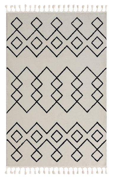 Teppich Moroccan Heaven, 160 cm x 230 cm, Farbe weiß, rechteckig, Florhöhe 19mm