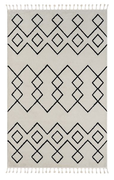 Teppich Moroccan Heaven, 200 cm x 290 cm, Farbe weiß, rechteckig, Florhöhe 19mm