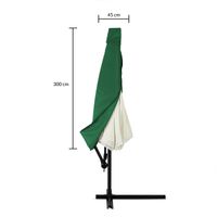 Kingsleeve Abdeckung Ampelschirm Grün 3m Reißverschluss
