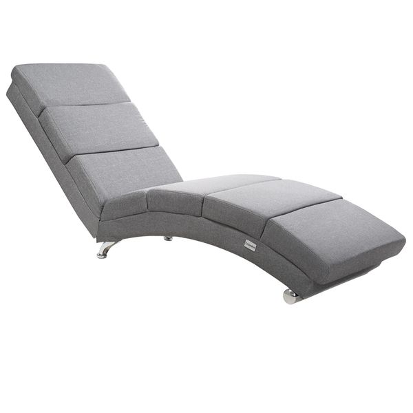 Casaria Relaxliege London Grau Webstoff