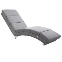 Relaxliege London Grau Webstoff