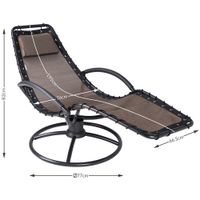 Casaria Relaxliege Eve Mokka mit Schaukelfunktion