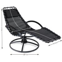 Casaria Relaxliege Eve Anthrazit mit Schaukelfunktion
