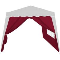 Casaria Seitenwand Faltpavillon Capri 2er-Set Rot 3x3m