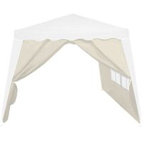 Casaria Seitenwand Faltpavillon Capri 2er-Set Beige 3x3m