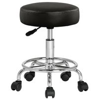 Rollhocker Kunstleder Schwarz 360° drehbar