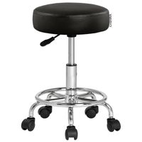Casaria Rollhocker Kunstleder Schwarz 360° drehbar