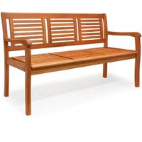 Casaria Gartenbank Eukalyptusholz 153x90x60cm FSC-zertifiziert