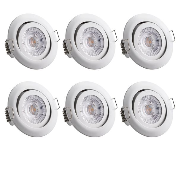 monzana® LED Einbauleuchte Krog 6er-Set Weiß