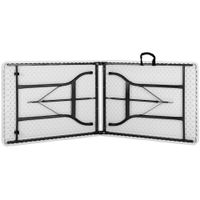Casaria Gartentisch Weiß Kunststoff 220x70x72cm klappbar