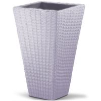 Blumentopf Taupe Polyrattan-Optik 70x40x40cm