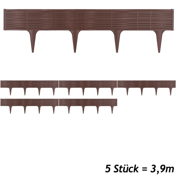 Beeteinfassung Braun 3,9m