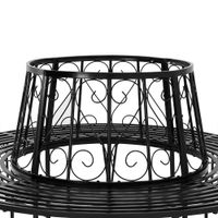Casaria Baumbank Bree Schwarz Metall Ø160cm