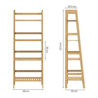 Casaria Casaria Standregal Bambus 123x48x32cm