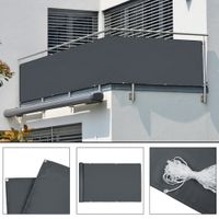 Sichtschutz für Balkon Anthrazit 5m