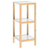 Standregal Bambus Weiß 80x33x34cm